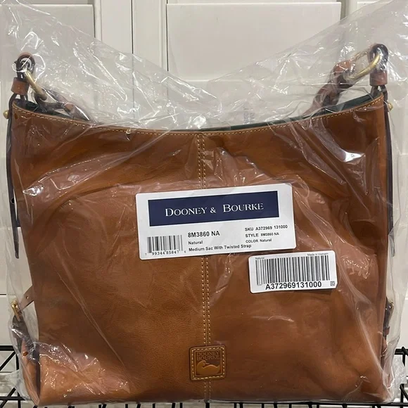 NEW Dooney & Bourke Florentine Leather Twist Sac Shoulder Bag - Picture 4 of 6